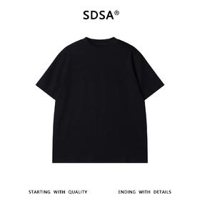 SDSA男装2026新款高贵轻奢极简风纯色提花圆领短袖T恤百搭休闲潮