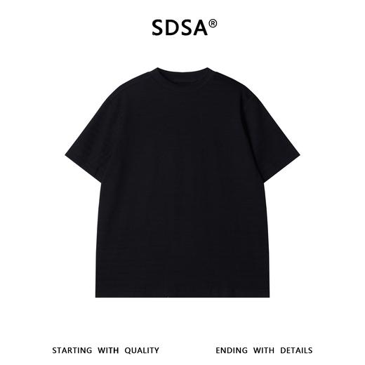 SDSA男装2026新款高贵轻奢极简风纯色提花圆领短袖T恤百搭休闲潮 商品图0