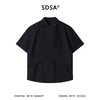 SDSA男装2026新款轻奢时尚假两件短袖衬衫不规则剪裁衬衣百搭 商品缩略图0