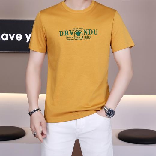 莱赛尔棉爽滑亲肤夏季短袖T恤高级简约休闲男士半袖上衣   KLNA-C671 商品图1