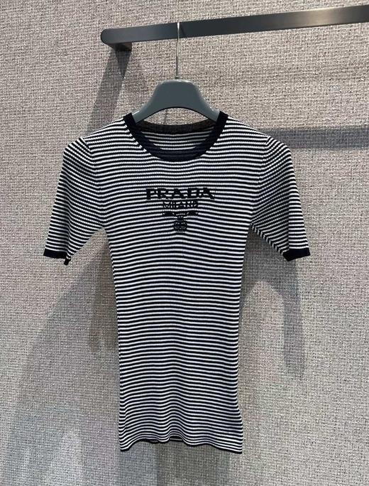 女款条纹短袖T恤he020 商品图0