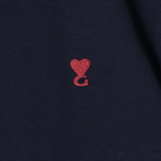 SDSA男装2026新款高贵轻奢韩系撞色爱心刺绣圆领短袖T恤百搭时尚 商品图2