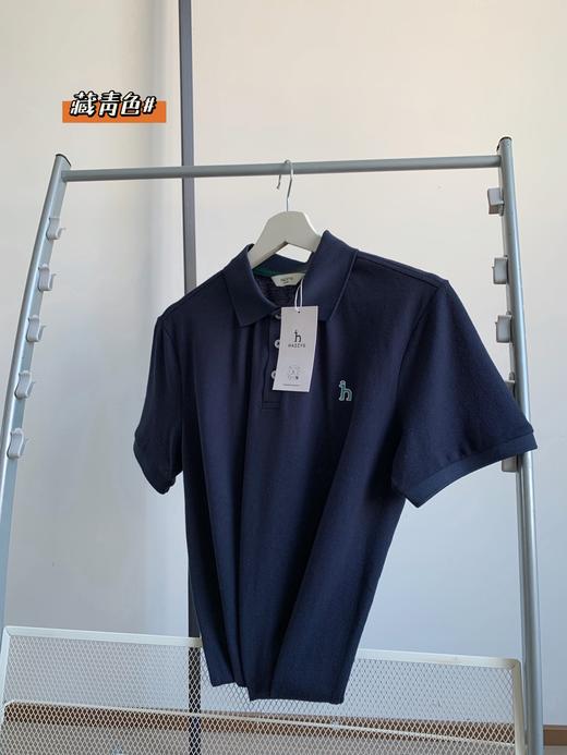点此购买 哈吉斯夏季男士正肩商务休闲纯色短袖Polo衫 bk 342451 商品图3