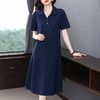 翻领短袖连衣裙女2026新款夏季大码女装宽松女士polo休闲直筒裙子 商品缩略图4