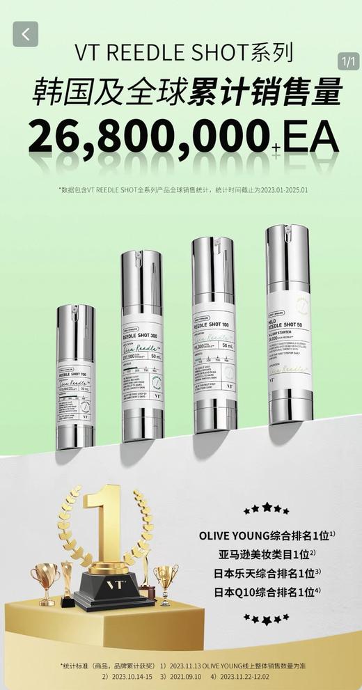 到手价209元 VT Reedle Shot 100韩国VT家的微针精华套装 60ml+30mI 美国采购，无中文标签，介意慎拍 商品图5