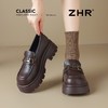 ZHR则则厚底增高6cm乐福鞋单鞋女2025新款百搭高跟小皮鞋学院女鞋 商品缩略图7