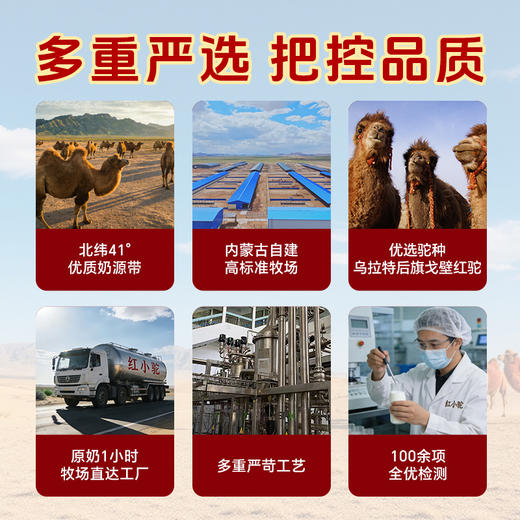 顺丰包邮【自营】红小驼沙漠纯骆驼奶粉 150g/盒 2盒起售 商品图3