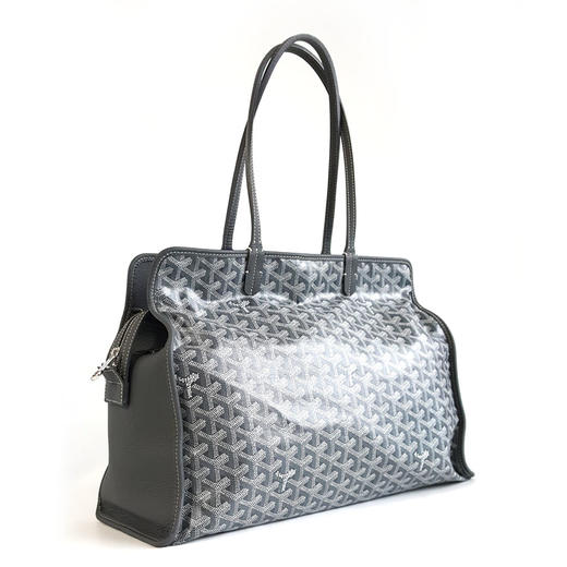 【98新】GOYARD戈雅灰色老花Hardy tote托特包购物袋手提单肩包中性款140326NJS19 商品图3