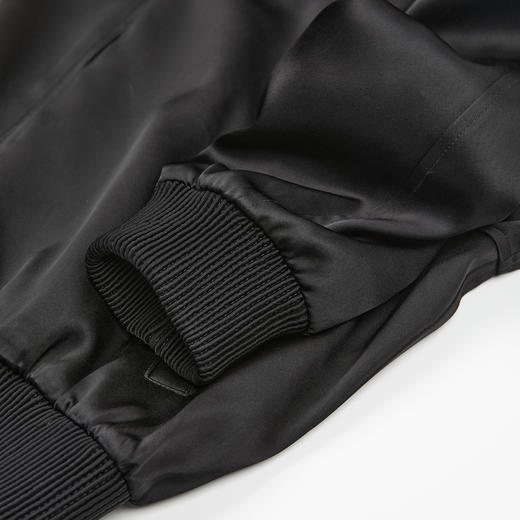 ROMI STUDIO“三醋酸”哑光柔滑棒球领复古休闲拉链外套RWCWWG5343 商品图4