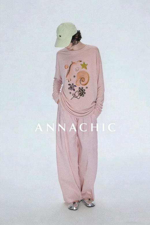 LMP小众原单进口原纱长袖防晒时髦慵懒T恤 商品图4