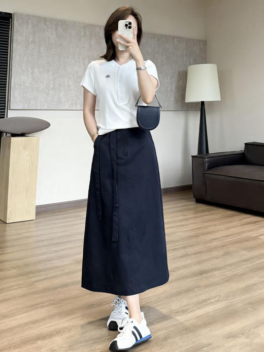 醋酸+莱赛尔+桑蚕丝春夏超轻量直筒小A半裙 商品图4