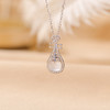 【琵琶福音】S925纯银镀金琵琶吊坠女玉髓镶钻项链【CW-23367】 商品缩略图2