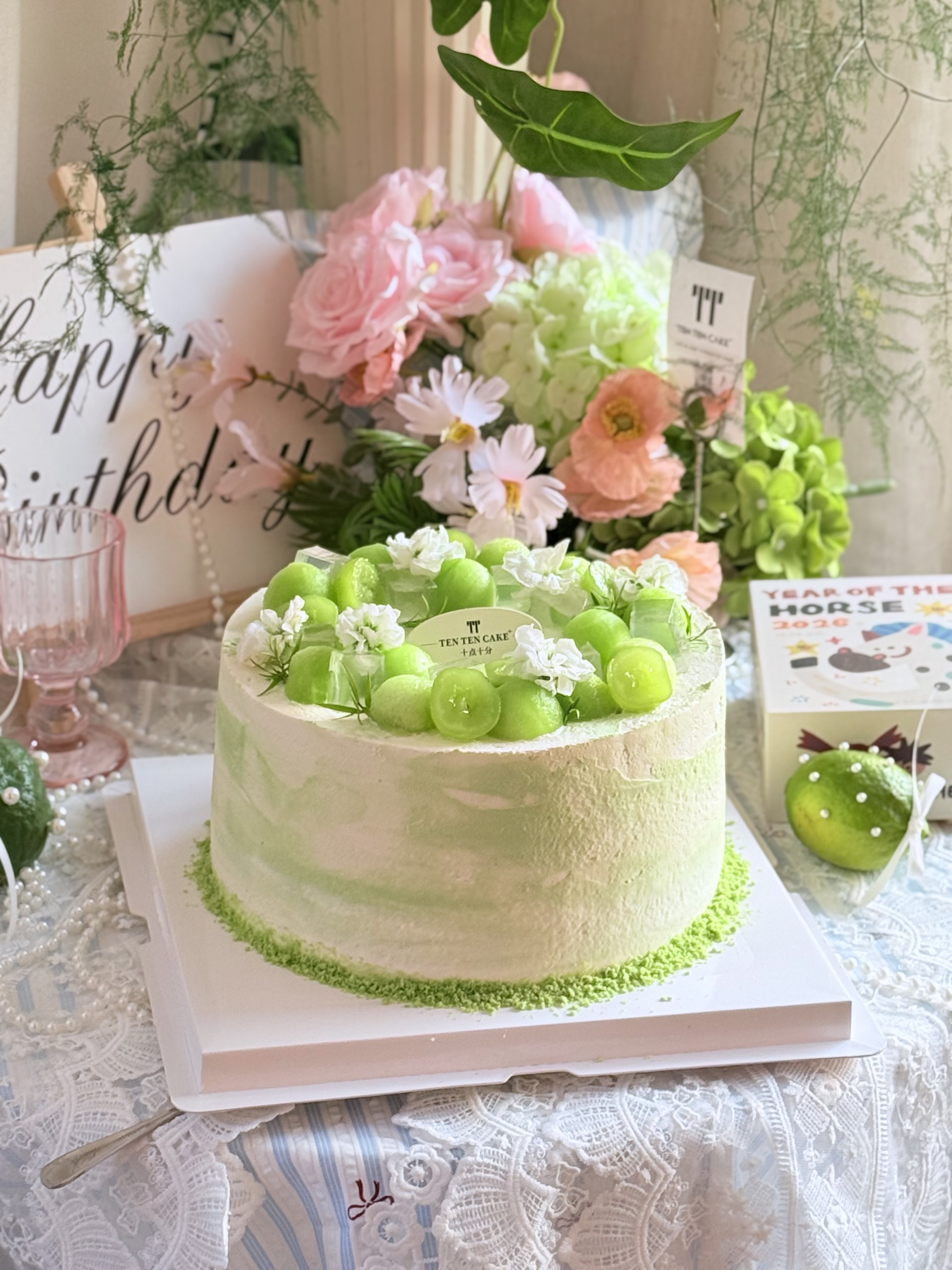 青提玫珑蜜瓜蛋糕