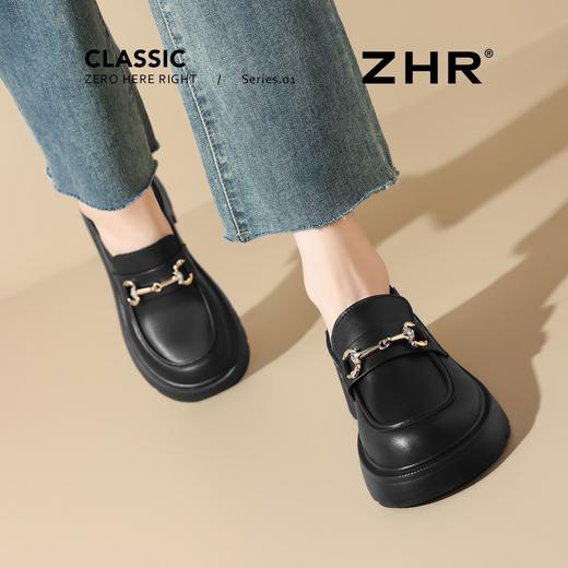 ZHR则则厚底乐福鞋增高5cm英伦单鞋女2025新款小皮鞋通勤女鞋 商品图6