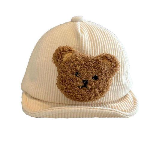 韩系宝宝帽子春秋款软檐婴幼儿鸭舌帽男女童灯芯绒棒球帽冬保暖帽 商品图4