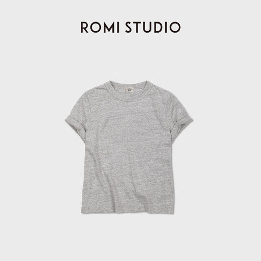 ROMI STUDIO“格雷简约”100%棉经典小圆领正肩短袖T恤 RWDRSY1726 商品图1