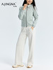 【有型直筒】阿菁娜春夏新款松弛感直筒裤挺括慵懒舒适有型细腻柔软穿出长直腿F31C210016 商品缩略图0