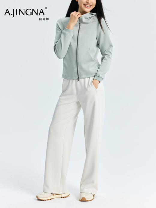 【有型直筒】阿菁娜春夏新款松弛感直筒裤挺括慵懒舒适有型细腻柔软穿出长直腿F31C210016 商品图0