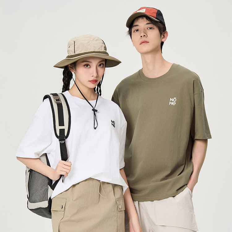 热卖！百搭无敌！【加购3件到手99元，单拍不发货】NOME 情侣款重磅休闲百搭纯棉T恤 宽松版型 亲肤舒适 多色可选
