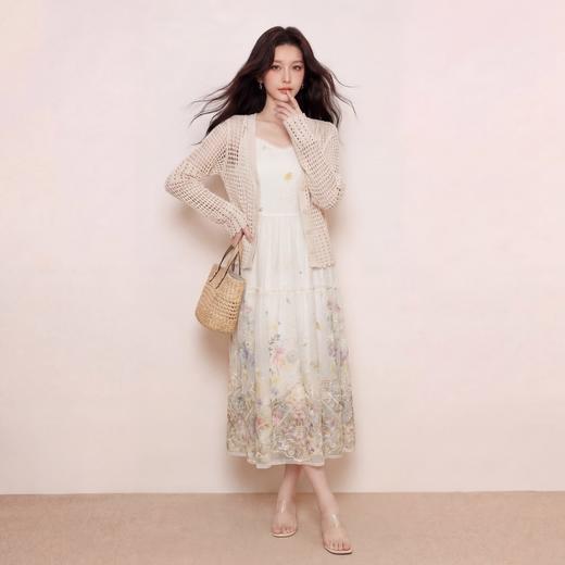 奢姿大码女装2026夏季减龄镂空设计V领针织衫胖妹妹时尚百搭上衣9962354663 商品图3