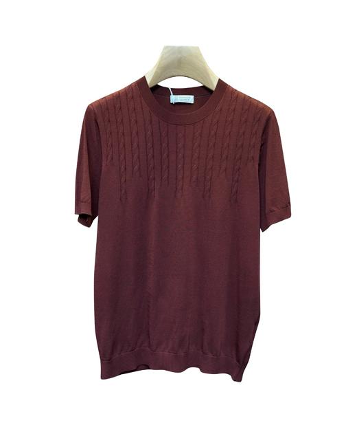 男款麻花短袖针织衫ho006 商品图0