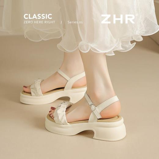 ZHR则则厚底凉鞋女外穿2025新款夏季网红仙女增高配裙子百搭女鞋 商品图6