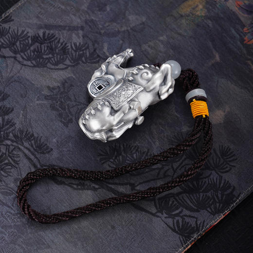 子佩集【马上发财】S999银手把件【HS009】卧马招财进宝2509 商品图4