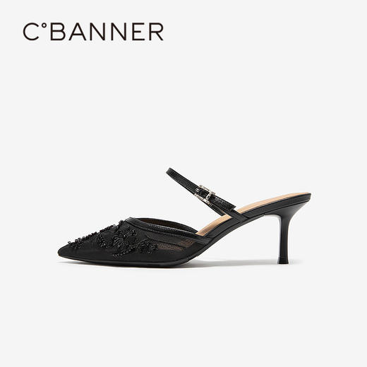 【上新】【静音系列】千百度国风网面包头拖女2026夏季新款凉拖鞋A26288018 商品图2