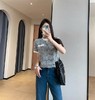 二店y 【3045】 贵气感~珍珠胸袋小香风肌理感浮雕 圆领短袖T恤 商品缩略图11