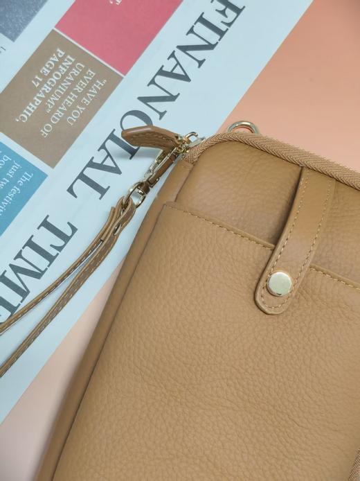 定制加长122cm背带【一包三用，手机包&零钱包&卡包】A级头层软牛皮，宽度12cm，长度18cm，厚度2.5cm，更适合大码人群，额外赠送一根短带，可以当手拎包，三层分隔 商品图11