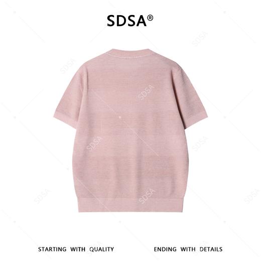 99013SDSA男装2026新款高贵轻奢韩系简约肌理感圆领针织短袖T恤百搭 商品图4