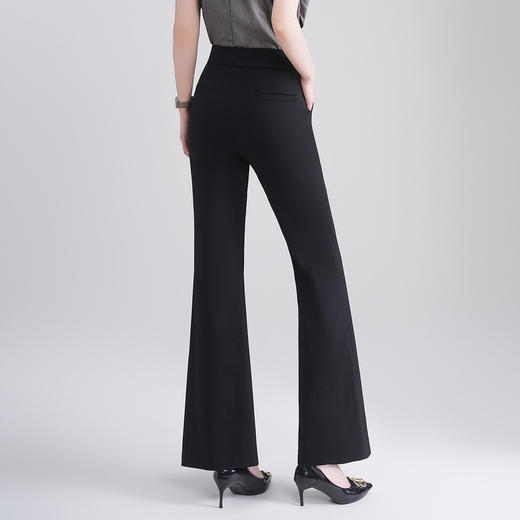 「自」全新升级【铂金会员146/天猫199/差价53】(01646)洛诗琳气质修身微喇裤女2026春季新款休闲通勤高腰显瘦长裤 商品图3