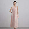 【林栖设计小店】落花绮画|粉色花朵压褶肌理宽松2026春夏新品无袖连衣裙1962228 商品缩略图1