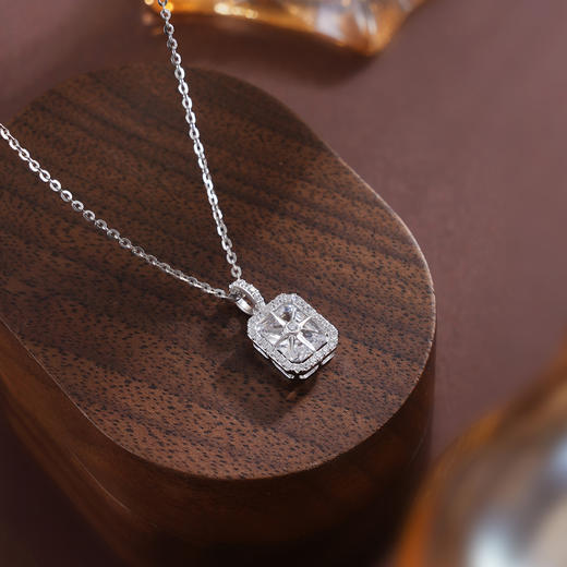 子佩集【甜蜜方糖】S925银套链【YL-7454101】方块锆石星芒项链2509 商品图3