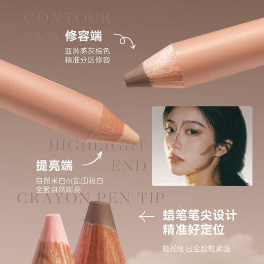 新手化妆神器🍑【桃又野修容笔】✅双头双效🪞极细阴影勾轮廓+细珠光高光提膨💄一笔多用/卧蚕/眼头/鼻头提亮全搞定 商品图3