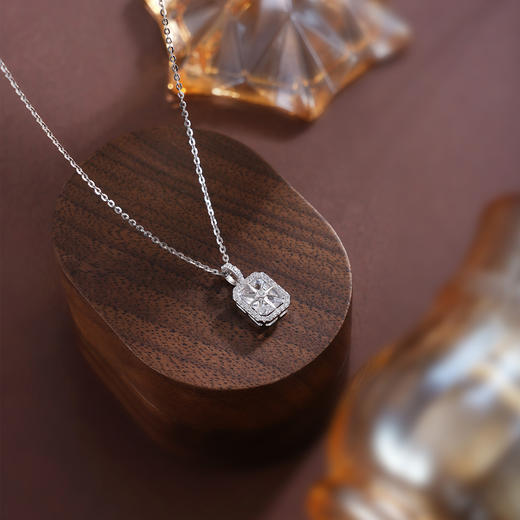 子佩集【甜蜜方糖】S925银套链【YL-7454101】方块锆石星芒项链2509 商品图2