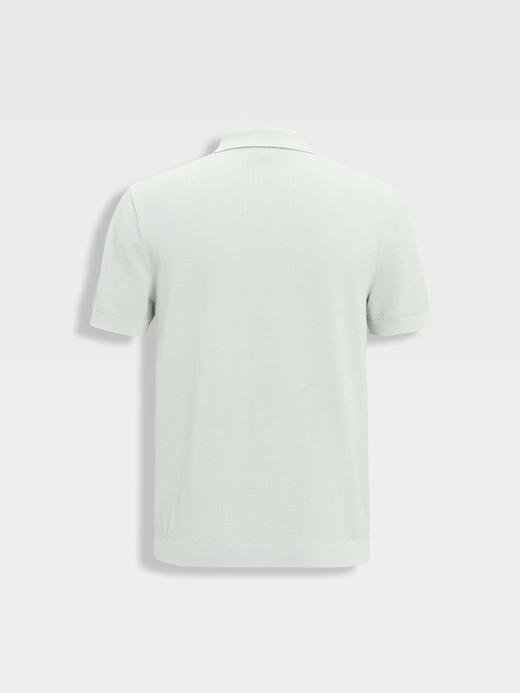 callisto浅绿长绒棉中空大珠地弹力T恤 商品图1