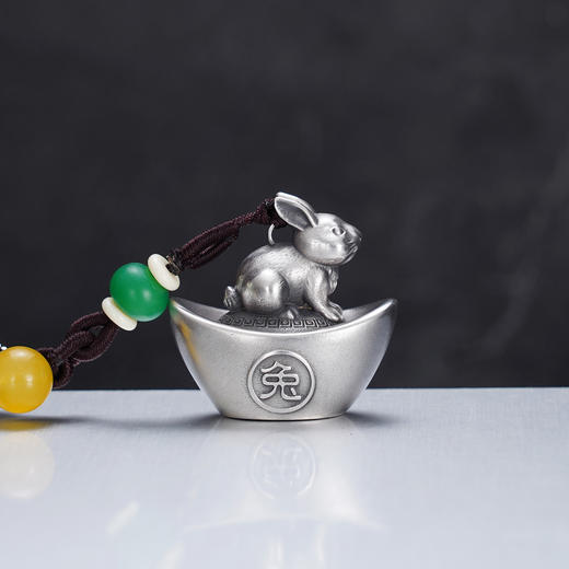 子佩集【祥瑞福辏】S999银钥匙扣【BX0280959】十二生肖元宝原创作品招财进宝可转动2509 商品图12