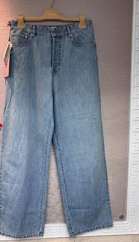 女款字母牛仔裤长裤la017