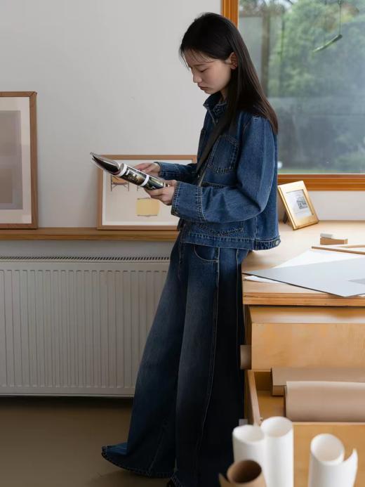 步履不停/6A20027C/水洗牛仔翻领外套 商品图1