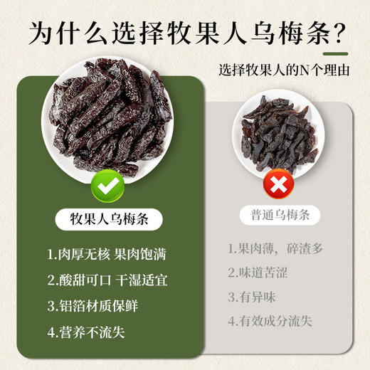 【创意DIY吃法❗️爆款乌梅条】原果整块厚切，满满一斤装，酸甜有嚼劲，百搭乌梅条解锁花样吃法，追剧解馋乌梅夹番茄无核蜜饯酸甜软糯网红零食QQ 商品图3