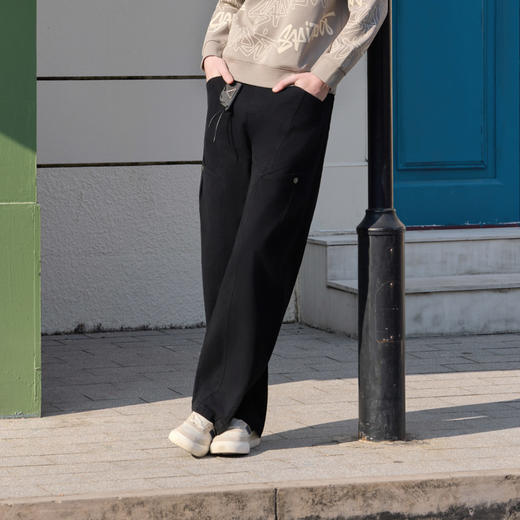 半身缘男裤 春季休闲耐造抗磨宽松纯棉弯刀工装裤261101P10330224 商品图3