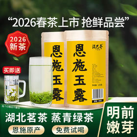 【2026新茶上市】恩施玉露绿茶 湖北名茶蒸青工艺茶叶125g*2袋