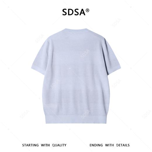 99013SDSA男装2026新款高贵轻奢韩系简约肌理感圆领针织短袖T恤百搭 商品图5