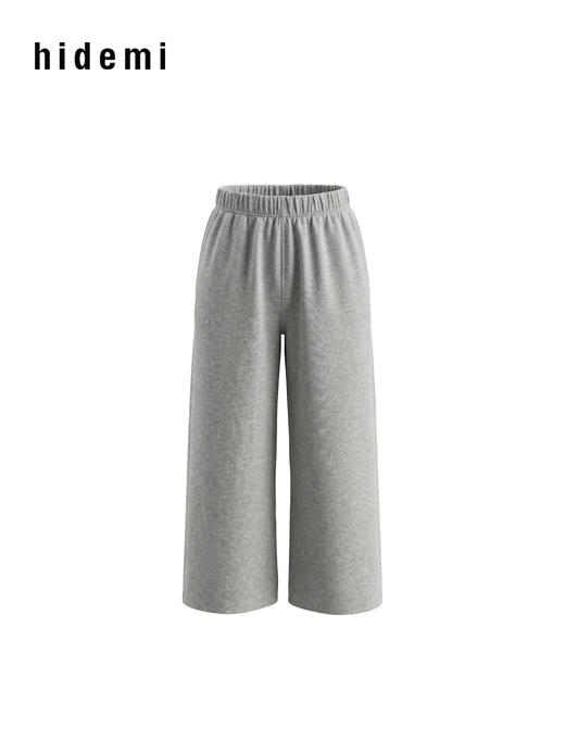 hidemi副线小h 简约休闲九分毛边阔腿裤休闲裤长裤 商品图11