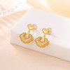 【如意清心】S925纯银镀金如意耳钉【CW-ES00021】 商品缩略图1