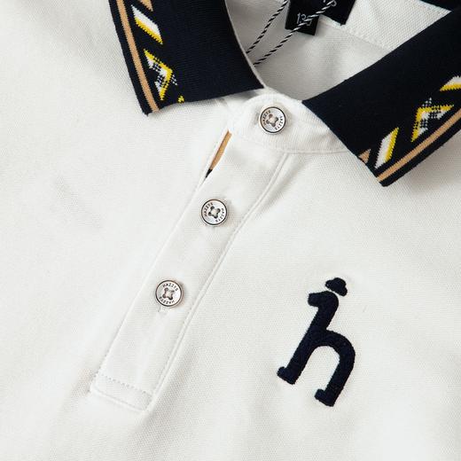 点此购买 120-170哈吉斯春秋季中大童横机翻领长袖POLO衫 gl 342533 商品图7