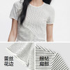 【99元任选2件】森马短袖T恤女夏季短款蕾丝花边圆领紧身衣服显瘦温柔气质条纹衫 商品缩略图3