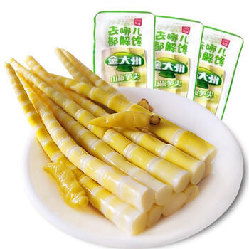 金大州泡椒竹笋尖500g 山椒脆嫩手剥笋办公室休闲零食品小吃下饭菜 /休闲食品 /豆干/素食零食 /卤味蔬菜零食 商品图7