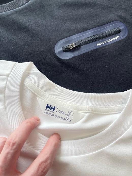 点此购买 海丽汉森夏季男士修身圆领短袖T恤 yw 342424 商品图6